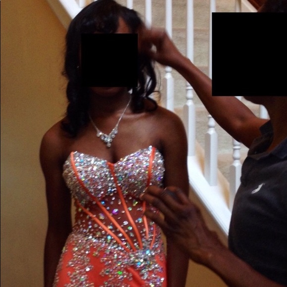 Nectarine Prom/Pageant/Evening Gown Sz S - Picture 10 of 14